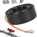 LantingMing Heat Tape for Water Pipes Roof & Gutter Snow De-Icing Heat Cable 160 feet 5 Watts Per Foot, Water Line Heat Tape Keeps Water Flowing at -40°F 5W/FT, 120V (160FT)