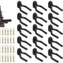 20pcs Guitar Hangers, Guitar Bass Stand Wall Mount Hanger Hook with Screws, Ukulele Banjo Mandolin Electric Guitar Display Holders for Wall, Black