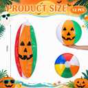 12 Pcs Halloween Pumpkin Pool Floats 16" Inflatable Beach Balls