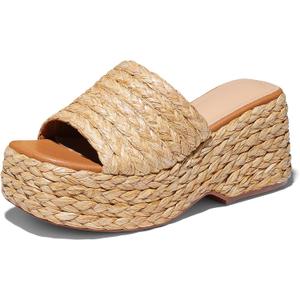 Ancomafio Platform Espadrille Sandals for WomenPlatform Slip on Wedges Slides Bohemia Sandals Flatform Open Toe Beach Sandals Outdoor