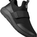 Slip Resistant Work Shoes for Men, Black Zapatos de Trabajo para Hombres, Non Slip Comfortable Lightweight Food Service Chef Sneakers in Kitchen Restaurant, Medium or Wide, US 6.5-14 (Black)