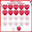 120 Set Valentine's Day Office Decor for Employees Staff Funny Work Decorations Celebrate Team Bonding for Workplace Coworker Office (Heart,Round)