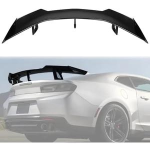 ZL1 1LE Style Trunk Lid Spoiler Wing Kit Compatible with for Chevrolet Camaro SS RS LT ZL All Models 2016 2017 2018 2019 2020 2021 2022 2023 2024 Without Rear Spoiler Camera (Glossy Black)