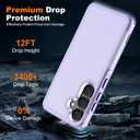 Hualele for Samsung Galaxy S24/S25 Plus Case,[Military Grade Protection] [Dropproof Shcokproof] Non-Slip Grip Dual Layer Rugged Heavy Duty Galaxy S24 S25 Plus Phone Case,Light Purple