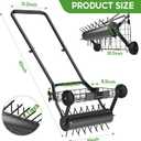 Heavy Duty Manual Lawn Aerator Tool with 39 Spikes, Dual Weight
