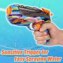 4 Pack Water Gun for Kids Adults, Watercolor Squirt Gun with Trigger, Long Range Water Pistol, Super Water Blaster Soaker Toys for Outdoor Play, Pool, Beach, Yard, Summer Party