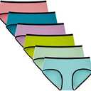 INNERSY Womens Underwear Cotton Hipster Panties Regular & Plus Size 6-Pack, M