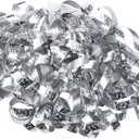 WRAPAHOLIC 12-Count Holographic Silver Self-Adhesive Curly Bows Gift Wrap Accessory - Perfect for Christmas, Birthday, Holiday, Party Favors Decorations