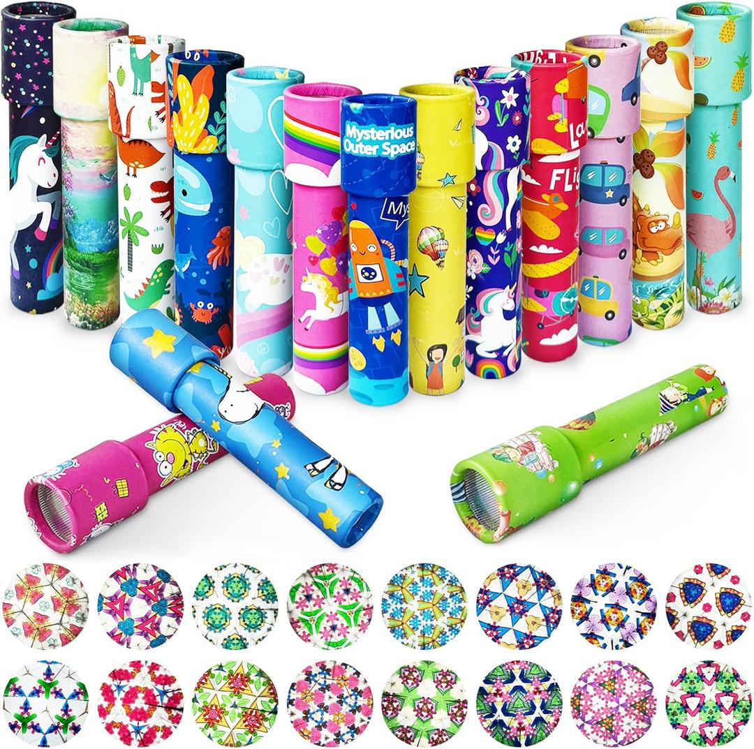 16 Pcs Classic Kaleidoscopes,Vintage Educational Kaleidoscopes,Retro Kids Kaleidoscope Toy for Return Gifts,Party Favor,Bag Fillers,School Prize,Random Style(Cute Style)
