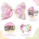 CLLOT 40 Pcs 4.5 Inch Hair Bows for Girls Clips Grosgrain Ribbon Boutique Hair Bow Alligator Clips For Girls Teens Toddlers Kids(Rainbow Colors)