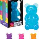 Schylling NeeDoh Gummy Bear - Sensory Fidget Toy with Jelly-Like Filling - 3.5" Tall - (Pack of 1, Purple)