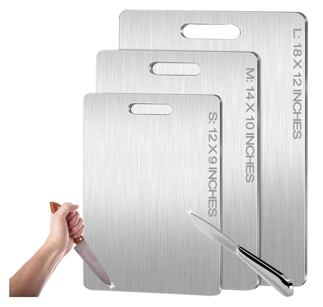Titanium Cutting Board, 2026 New Upgrade 100% Pure Titanium Cutting Boards for Kitchen, Hygiene & Durability Non Stick Chopping Board, Double sided Cutting Mat, Easy to Clean,V790L