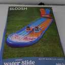Sloosh Shark Double Water Slide, 22.5ft Heavy Duty Lawn Water Slip and Slide with Sprinkler and 2 Slip Inflatable Boards for Party Summer Yard Lawn Outdoor Play Activities