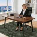 chakme Office Chair Mat for Hardwood Floor, 72"x48" Easy Glide Computer Desk Mat Protector for Rolling Chair Under Desk Rug Nonslip Backing, Machine Wash, (Dark Green Leaf)