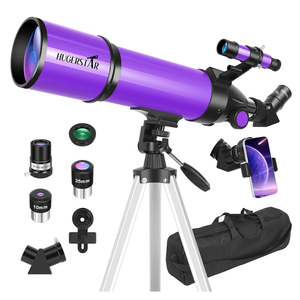 Telescope, Telescope for Adults & Kids & Astronomy Beginners, 80mm Aperture 600mm Portable Refractor Telescopes Fully Multi-Coated Optics with AZ Mount Tripod, Phone Adapter and Moon Filter