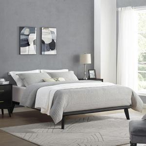 Decoro Metro Wood Platform Bed Black, King Size