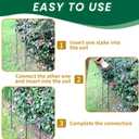 TCBWFY 14" Dx32 H Plant Supports Stakes for Large Heavy Plants,10Pack Peony Supports,Heavy Duty 5mm Wire Peony Cages,Interlock Garden Supports Ring Border Support,Plant Support Cage for Rose Flower