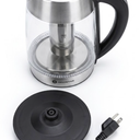 Electric Kettle with Glass Carafe for Tea and Coffee, BPA-Free, Fast Boiling, Auto Shut-Off, Boil-Dry Protection, Water Level Indicator
