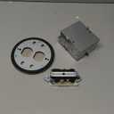 Leviton 15 Amp 1-Gang Floor Box Assembly, Commercial Grade, Tamper-Resistant, Self-Grounding, 25251-TFN Nickel