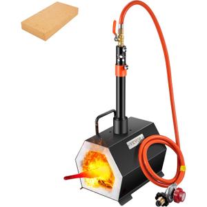 VEVOR Propane Forge Portable, Single Burner 2600°F Metal and Knife Forge, Large Capacity Blacksmithing Farrier Forges, Gas Forging Tools and Equipment, Complete Mini Forge Kit