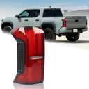 81550-AK010 LH LED Tail Light Fit for 2024 2025 Toyota Tacoma SR/SR5 W/o Tailgate Switch Brake Stop Lamp Assembly Left Driver Side Rear Lamp Gray Bezel W/Side Light 81550AK010