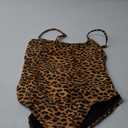 Narecte Sexy One Piece Bathing Suit for Women Tummy Control High Cut One Piece Swimsuit Womens Swim Suit (0-2, Leopard)