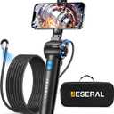 Articulating Borescope 2-Way 210- JESERAL 8.5mm Lens Endoscope camera with 6 light, HD1080P Inspection Camera with Steering Probe, Compatible with Android&iOS Phone, scope with 3.3FT Semi-Rigid Cable