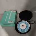 Ultrathin Upgraded Food Grade Silicone Travel Foldable Electric Kettle Boil Dry Protection Portable with Dual Voltage and Separable Power Cord,555ML 110-220V US Plug (Blue)