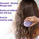 Scalp Massager Hair Growth Brush - Electric Head Massager Relax Scalp Stress - Unique Birthday Gifts for Women - Sonic Vibration Comb for Stimulating Follicles - Purple