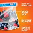 Hefty Slider Freezer Kitchen Storage Bags, Gallon Size, 56 Count (Clear)