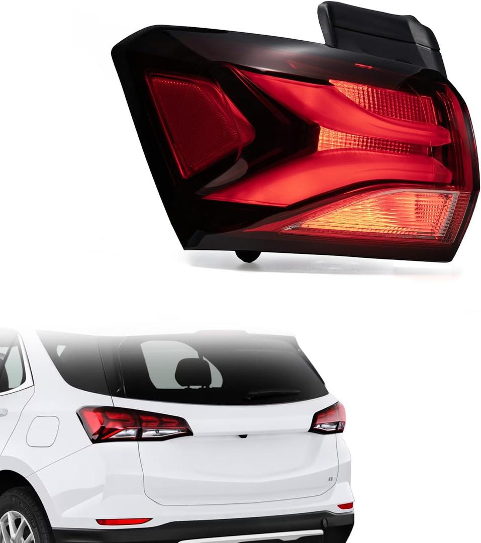 Led Tail Light Assembly Compatible with 2022 2023 2024 Chevy Equinox Rear Outer Taillights-Left Taillamp assy LED Type Replacement, Left Driver Side, OEM: GM2804153 85132583