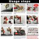 Richcat Tubeless Tire Puncture Repair Kit with Mushroom Plug, Repairs punctures and Flat Tires for Motorcycles, Cars, Trucks, ATVs,Gun Puncture Repair Kit