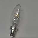 AMDTU E12 25 Watt Equivalent Clear Small Base LED Bulb Candelabra Candle CA10 Dimmable Ideal Chandelier Light for Dining Rooms and Living Rooms Delivering Long Lasting Illumination for Cozy Settings (6 Count (Pack of 1), Clear Glass 2700k Soft White)