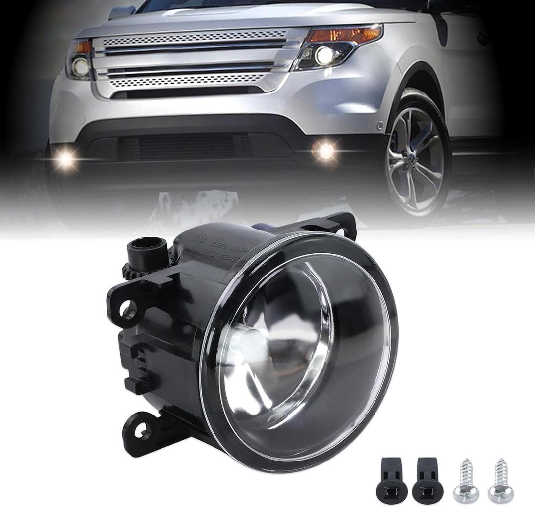 Fog Lights With Bulbs Fits 2011-2015 Explorer2013-2016 Fusion2008-2014 Focus,2005-2011 Ranger STX, 2012-2015 CRV2015-2017 Fit,2012-2017 Pilot,Fits Nissan Subaru Lincoln Replace#4F9Z-15200-AA