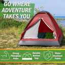 2 Person Camping Tent with Rain Fly and Carrying Bag Lightweight Outdoor Pop Up Tents for Camping Essentials, Music Festivals, Backpacking, Hiking, or Beach Shelter by Wakeman Outdoors