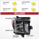 Duolctarms Full LED Headlight Headlamp Assembly Compatible for 2020 2021 2022 2023 GMC sierra 2500 3500HD SLT/AT4/Denali Right Passenger Side GM2503513 85149464