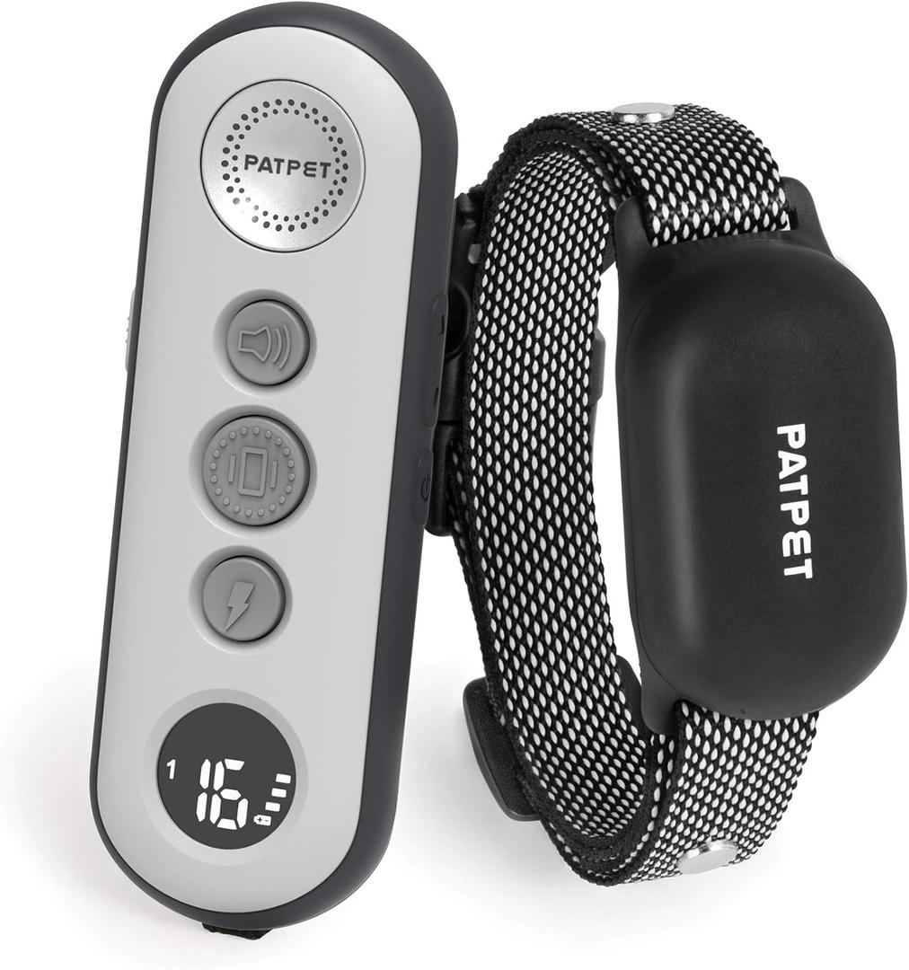 PATPET Dog Training Collar with Remote - Electric Dog Shock Collars for Small Medium Large Dogs, 3 Adjustable Safe Modes Rechargeable Waterproof E Collar for Dogs (8-120 lbs)