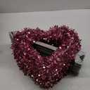HH 12in Heart Tinsel Wreath Soft Pink Pack of 14