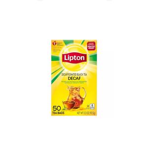Lipton Black Tea Bags, Decaffeinated, 50 Count, BBD 03/06/2026