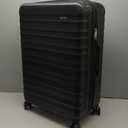 Amazon Basics 30" Hardside Large Checked Luggage, Hardshell Suitcase With Four Multi-directional Wheels, Expandable For Up to 15% More Space, Scratch-Resistant Shell, Black