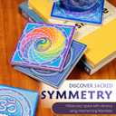 2 x Ceramic Coasters with Mandala Designs with Cork Backing for Hot & Cold Beverages Protects Surfaces from Water Rings & Heat Marks Mind Body & Soul by Mandala Arts Sri Yantra