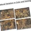 Natural Marble Tray for Bathroom Countertop, Dark Brown Marble Stone Tray for Kitchen Counter (Coffee Net, 12" x 8")