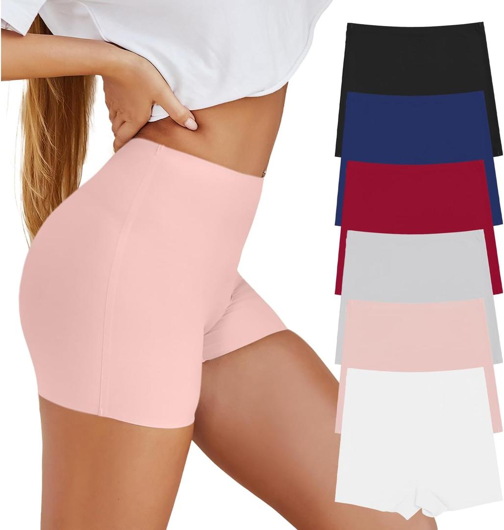 SHARICCA BoyShorts Panties for Women Seamless Soft Boy Shorts Underwear Short Boxer Briefs Anti Chafing Multiple Pack (Black, XL)