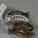 Velscrun Flat Hair Clips for Women Girls, Matte Lay Flat Claw Clips, Strong Hold Large Side Hair Clip All Hair Types, French Duck Billed Hair Jaw Claw Clip, Non Slip Grip for Daily Styling Amber