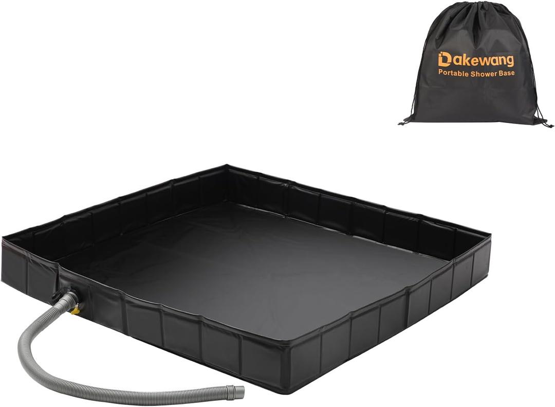 34" x 34" x 5" Outdoor Shower Base - Portable Shower Floor - Outdoor Shower Pan for Outdoor,Camping,Beach, Caravan and Portable Shower Stall.