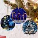 2 x Starry Night Ornament  Christmas Ornament, Christmas Decoration, & Perfect Holiday Decor | Gift Exchange, Gift Idea