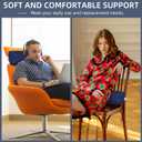 Headrest Pillow for Patio Chaise Lounge Chair, Outdoor Chaise Pillows with Adjustable Elastic Stripe Head Resting Pillows for Recliner Office Chair, Dark Blue 2 Pack
