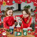 48 Pcs 9oz Christmas Paper Cups, Disposable Cups with 6 Designs Including Santa Claus, Christmas Trees, etc. Perfect for Xmas Party Drinks, Coffee, and Wine, for Christmas Night Decorations