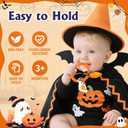 Baby Halloween Teething Toys, Soft Pumpkin & Ghost Textured Silicone Teether for 3-6 6-12 Months, BPA-Free Baby Halloween Teether Toys, Boo Basket Stuffers Sensory Gifts for Infant Boys & Girls