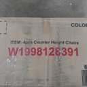 LUMISOL Dining Table Set for 4, 5-Piece Solid Wood Counter Height Kitchen Table Set with 4 Upholstered Chairs for Kitchen, Dining Room, Home Bar, Silver Gray